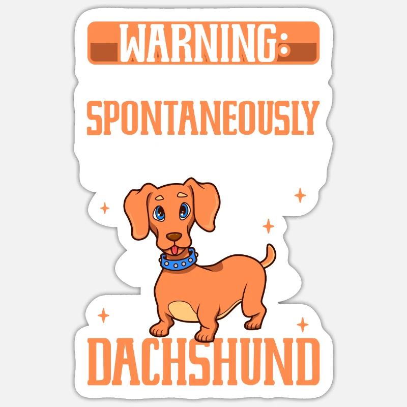 Amant de teckel Sticker taille S (10 x 10 cm)