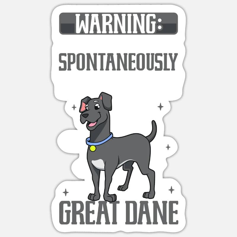 Great Dane Lover - Sticker size S (10 x 10 cm) - white matte