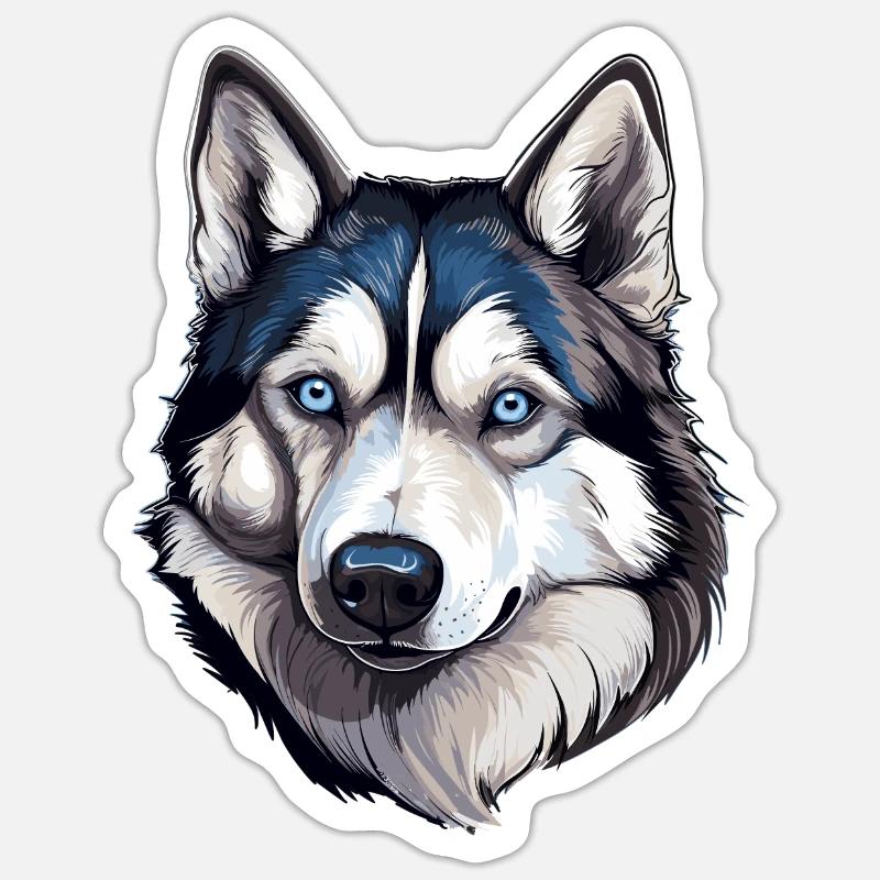 Rauque - Sticker taille S (10 x 10 cm) - blanc mat