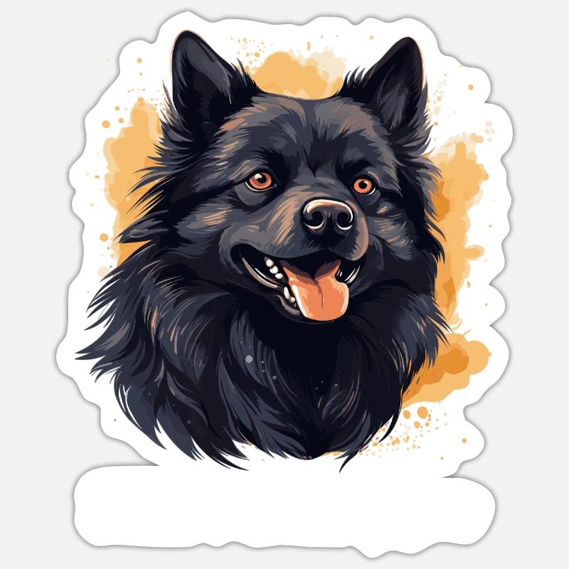 Schipperke - Sticker size S (10 x 10 cm) - white matte