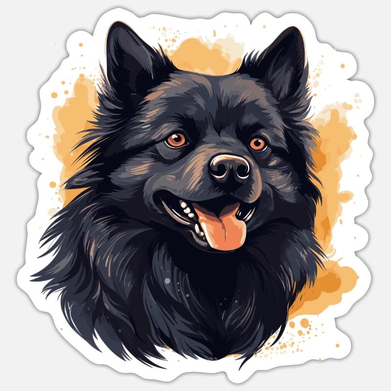 Schipperke - Sticker size S (10 x 10 cm) - white matte