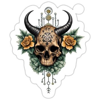 Toller Schädel. - Sticker Größe S (10 x 10 cm) - Mattweiß - Vorne