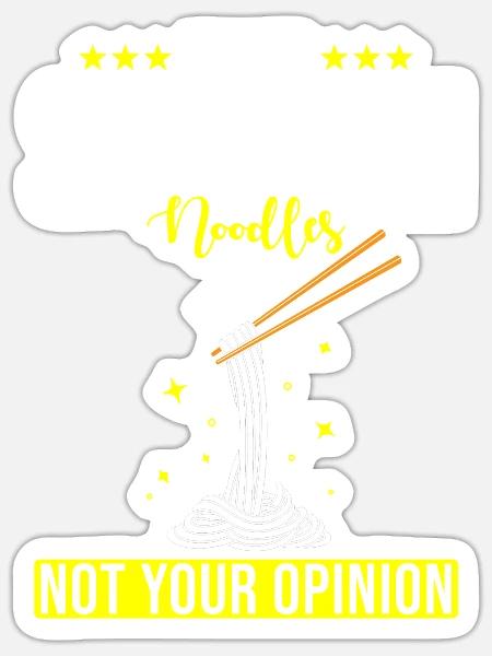 Shiritaki Nudeln - Sticker Größe S (10 x 10 cm) - Mattweiß