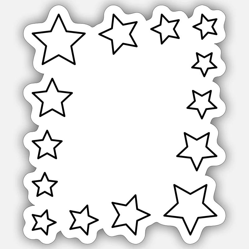 Star Frame Sticker size S (10 x 10 cm)