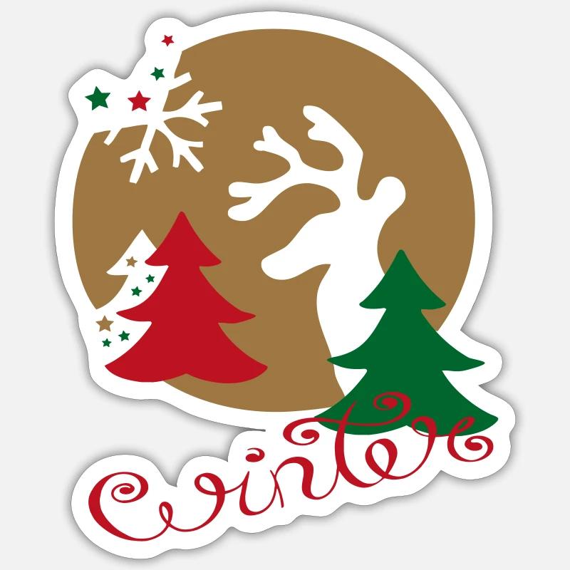 Weihnachtskugel - Sticker Größe S (10 x 10 cm) - Mattweiß