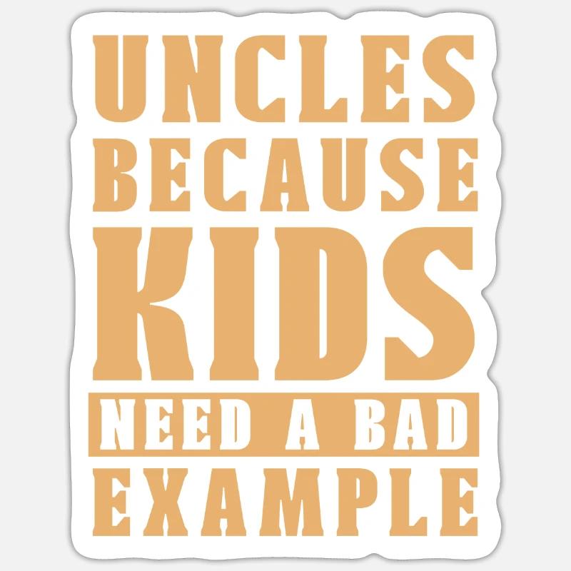 Onkel Witzig - Sticker Größe S (10 x 10 cm) - Mattweiß