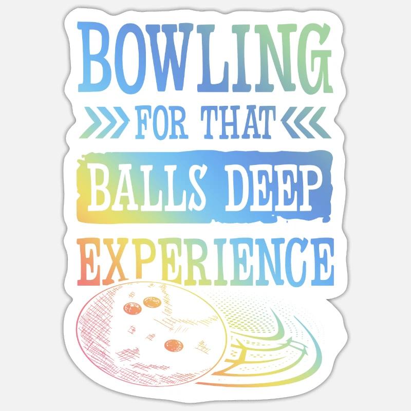 Expérience de bowling Sticker taille S (10 x 10 cm)
