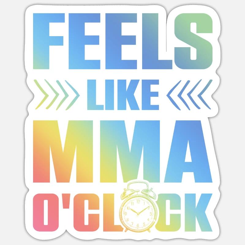 Mma Training Mixed matrial arts - Sticker size S (10 x 10 cm) - white matte
