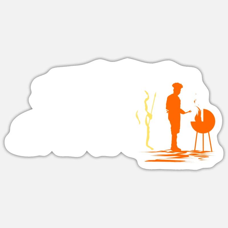 Grill Evolution Gift for Grill Master BBQ Sticker size S (10 x 10 cm)
