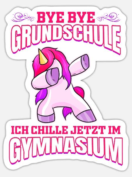 Grundschule Abschluss Grundschulabschluss - Sticker Größe S (10 x 10 cm) - Mattweiß
