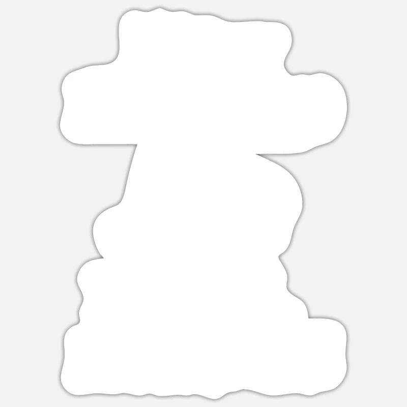 Cueilleur de champignons - Sticker taille S (10 x 10 cm) - blanc mat