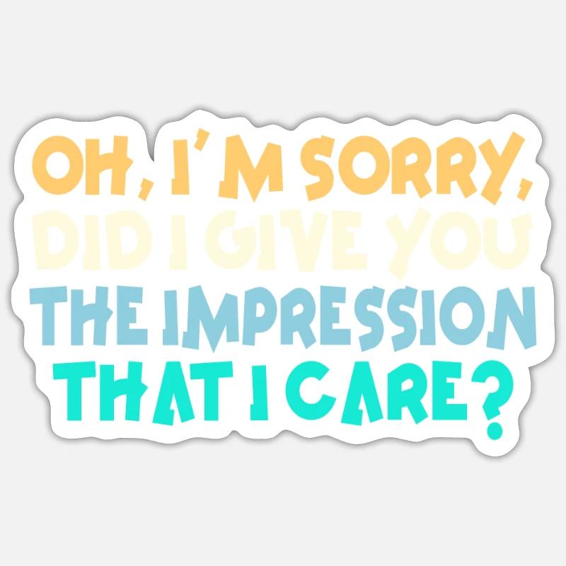 Indifférence, Sarcasme, Attitude différente - Sticker taille S (10 x 10 cm) - blanc mat
