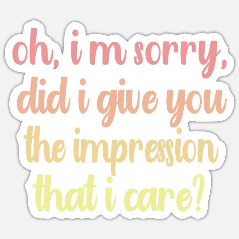Indifférence, Sarcasme, Attitude différente - Sticker taille S (10 x 10 cm) - blanc mat