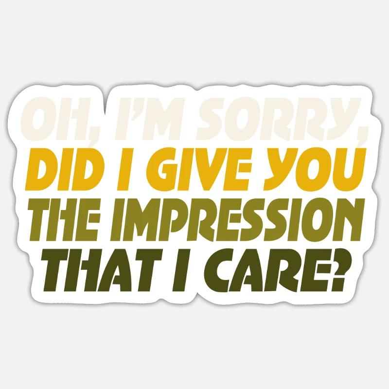 Indifférence, Sarcasme, Attitude différente - Sticker taille S (10 x 10 cm) - blanc mat