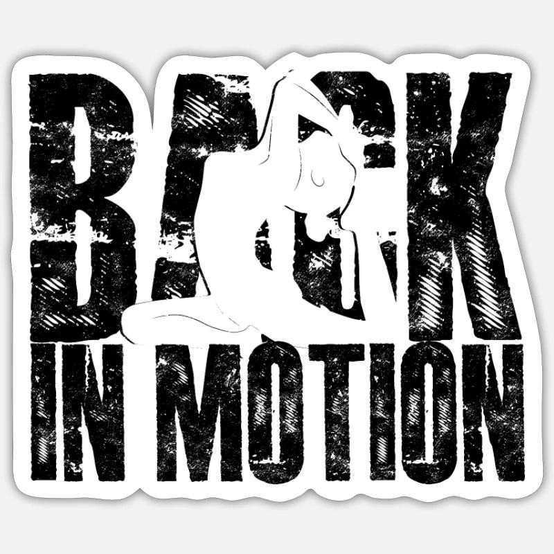 Back in Motion - Mal de dos Sticker taille S (10 x 10 cm)