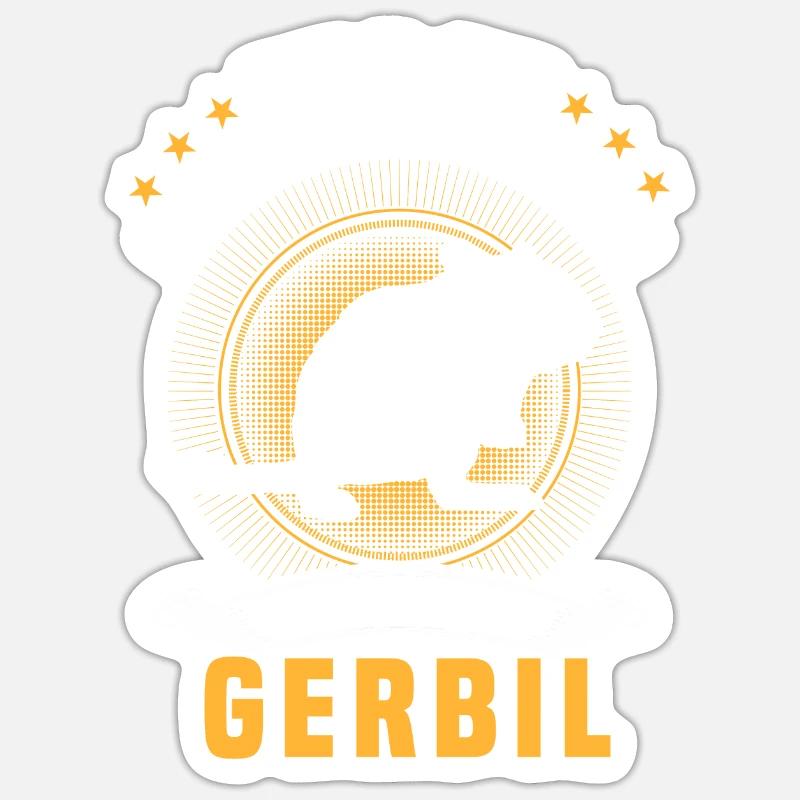 Costume de gerbille Gerbille de rongeur Sticker taille S (10 x 10 cm)