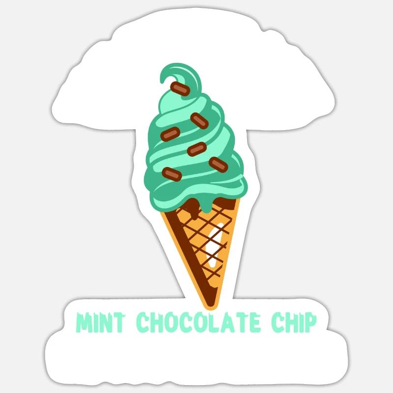 Entweder Du Magst Mint Chocolate Chip Oder Du Sticker Größe S (10 x 10 cm)