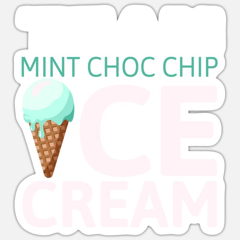 Team Mint Choc Eiswaffel Eiscreme Eis Sticker Größe S (10 x 10 cm)