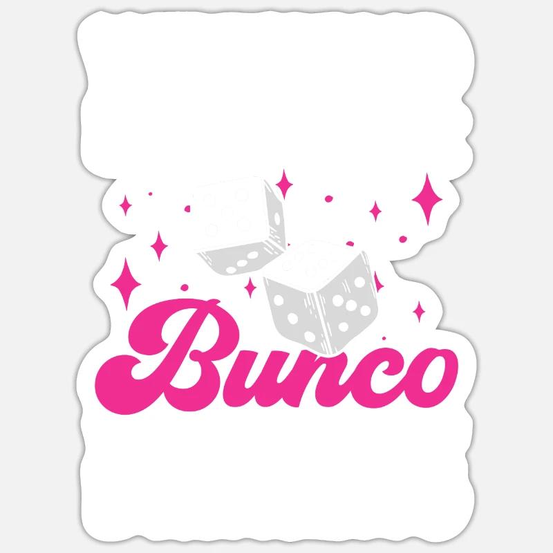 Bunco Dice Game - Sticker size S (10 x 10 cm) - white matte