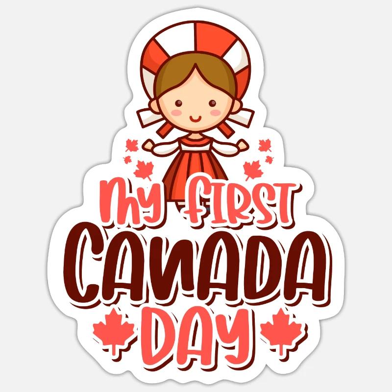 My First Canada Day - Sticker size S (10 x 10 cm) - white matte