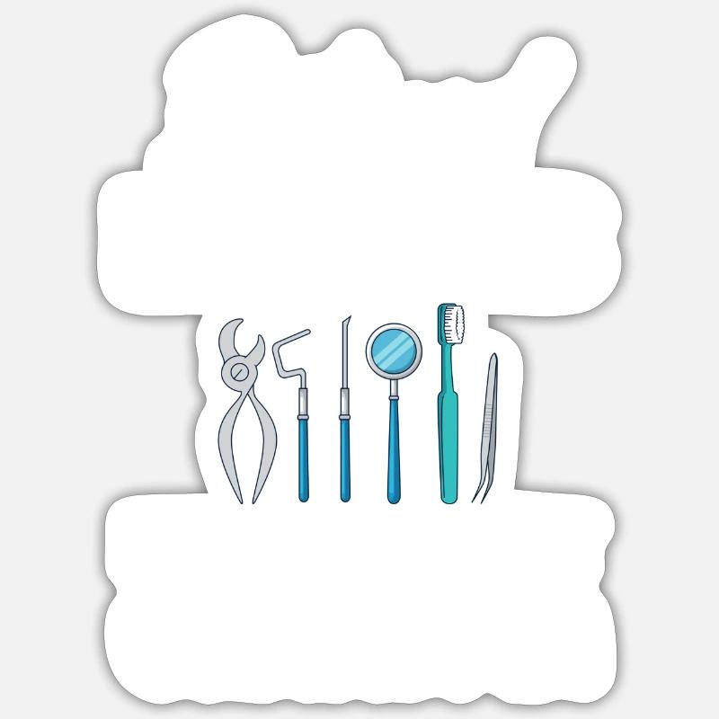 Retired dentists make the best - Sticker size S (10 x 10 cm) - white matte