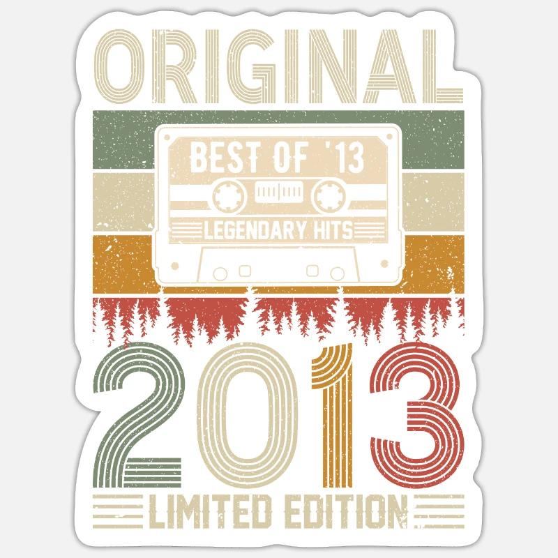 Millésime 2013 - Sticker taille S (10 x 10 cm) - blanc mat