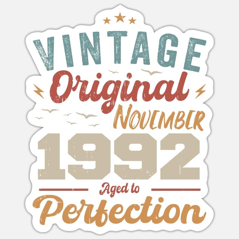 Legendary since November 1992 - 1992 - Sticker size S (10 x 10 cm) - white matte