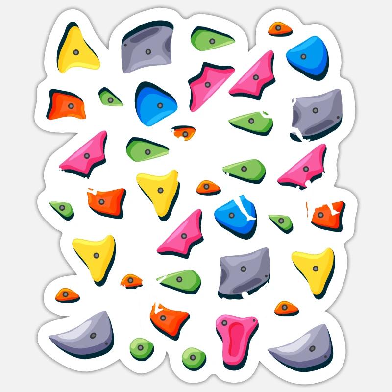 Klettern - Bouldern Boulder Sticker Größe S (10 x 10 cm)