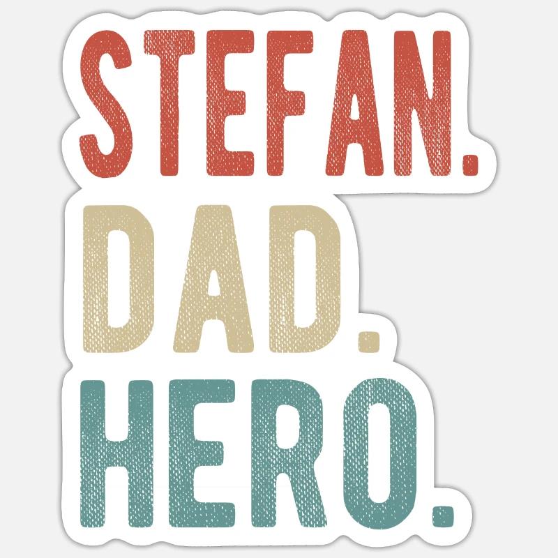 Stefan Papa Held - Sticker Größe S (10 x 10 cm) - Mattweiß