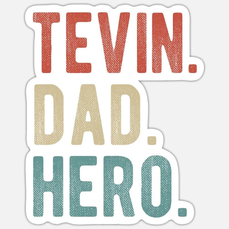 Tevin Papa Held - Sticker Größe S (10 x 10 cm) - Mattweiß