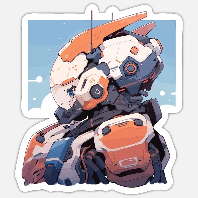 Robot Sticker size S (10 x 10 cm)