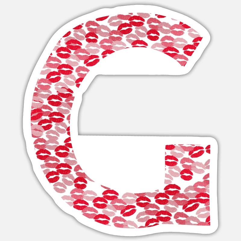 Lettera G - camicia bacio Adesivo