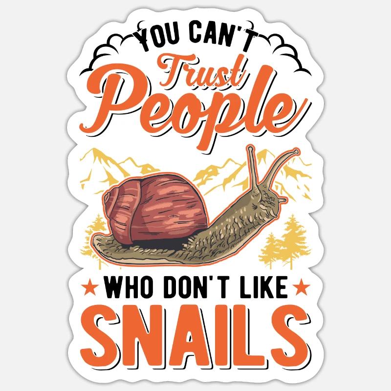 Escargot Cadeau Escargot de Vigne Sticker taille S (10 x 10 cm)