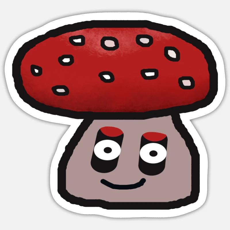 mushroom, toadstool, forest dweller, poisonous, friendly Sticker size S (10 x 10 cm)