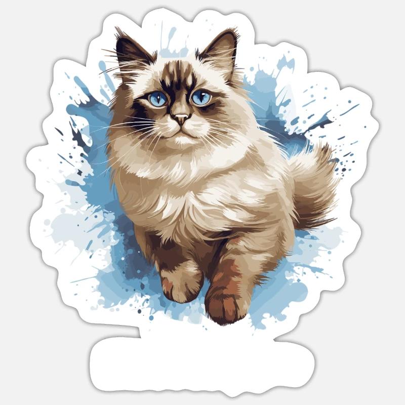 Ragdoll - Sticker size S (10 x 10 cm) - white matte