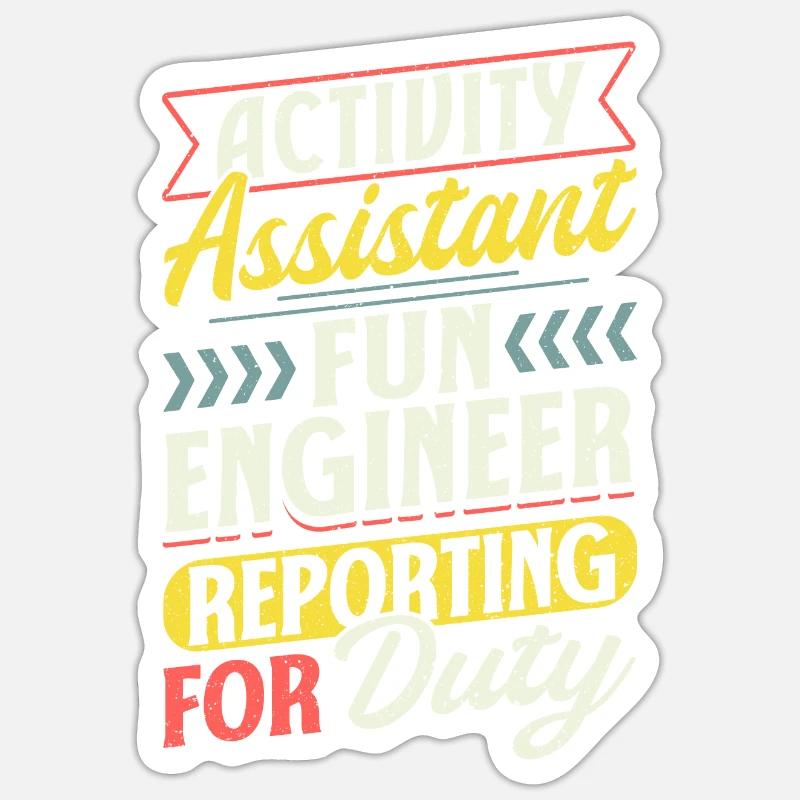Funny Activity Assistant Sticker Größe S (10 x 10 cm)