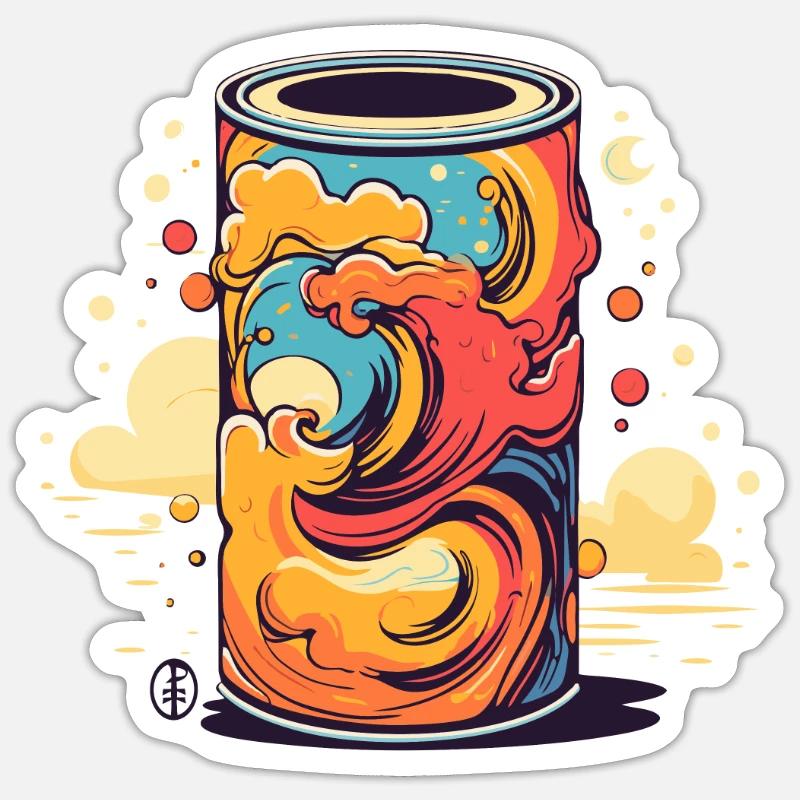 A cloudy container, a cloud can Sticker size S (10 x 10 cm)
