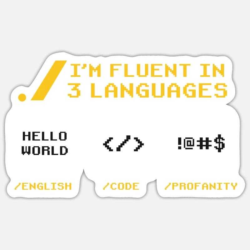 Computer Coder Funny Programmer Geek Programming Sticker Größe S (10 x 10 cm)