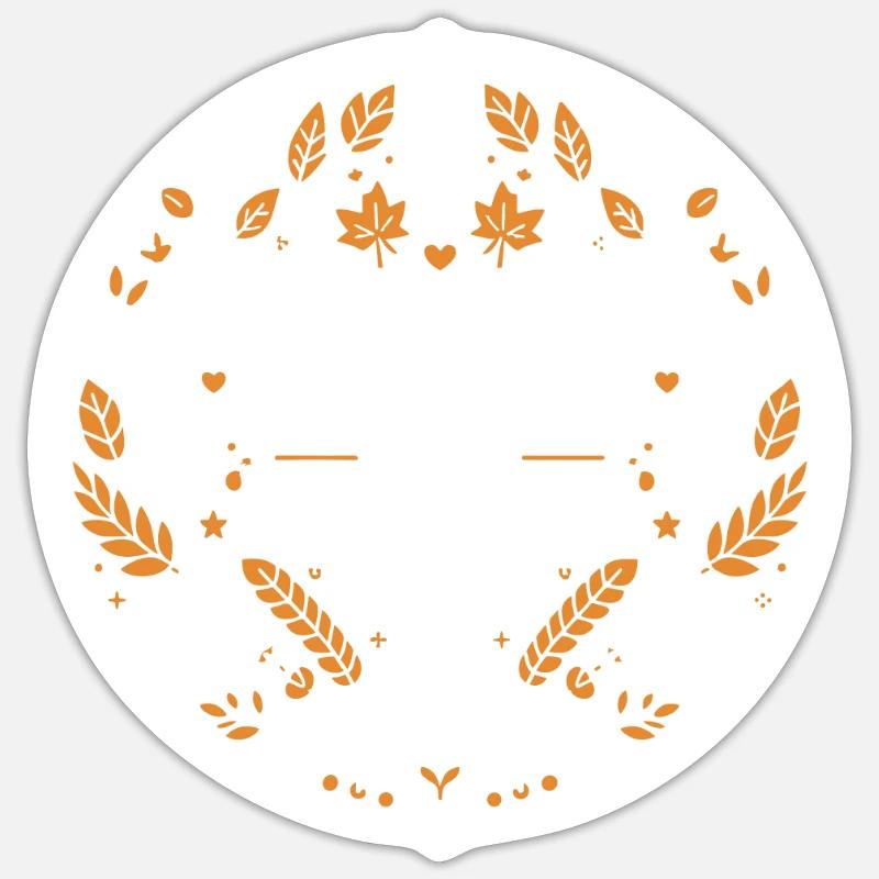 Danken Sie mit dankbarem Herzen - Sticker Größe S (10 x 10 cm) - Mattweiß