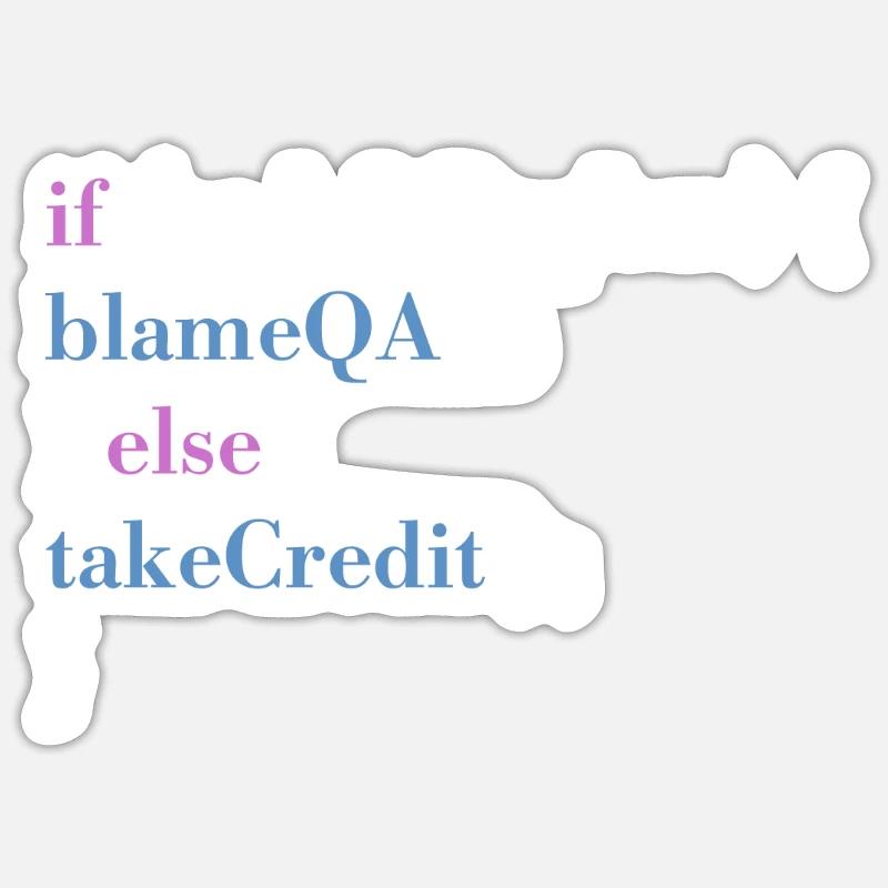 Programmer QA Saying Computer Programming Sticker Größe S (10 x 10 cm)