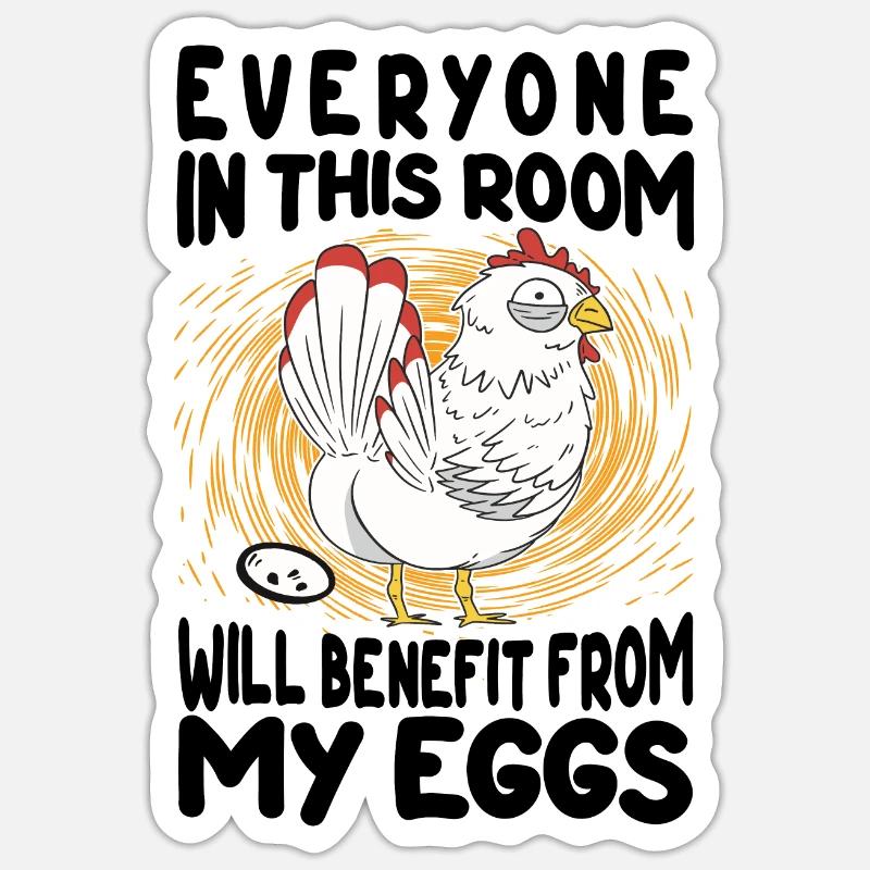Take Advantage of My Eggs - Breakfast Egg Sticker size S (10 x 10 cm)