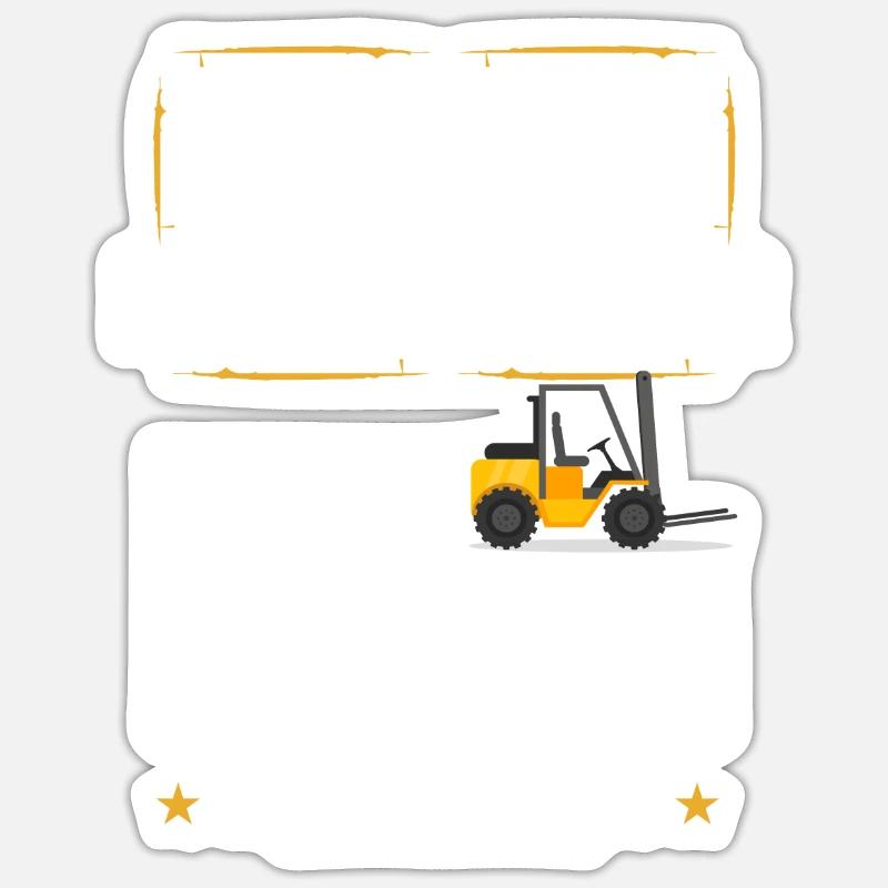 Retired Forklift Operator Forklifting Funny Forkli Sticker Größe S (10 x 10 cm)