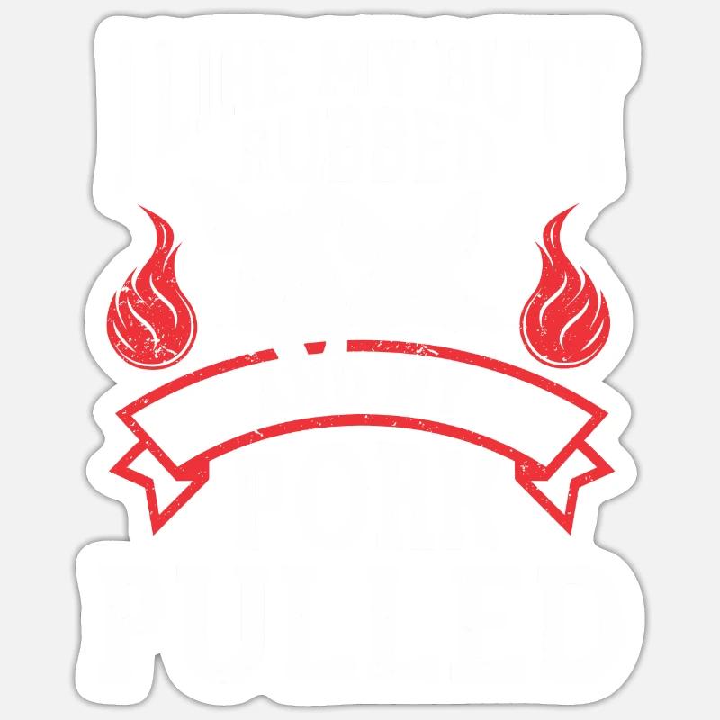 BBQ Pulled Pork Schwein Grill Sticker Größe S (10 x 10 cm)