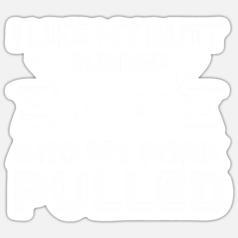 BBQ Pulled Pork Schwein Grill Sticker Größe S (10 x 10 cm)