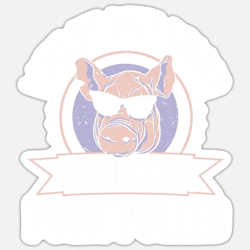 BBQ Pulled Pork Schwein Grill Sticker Größe S (10 x 10 cm)