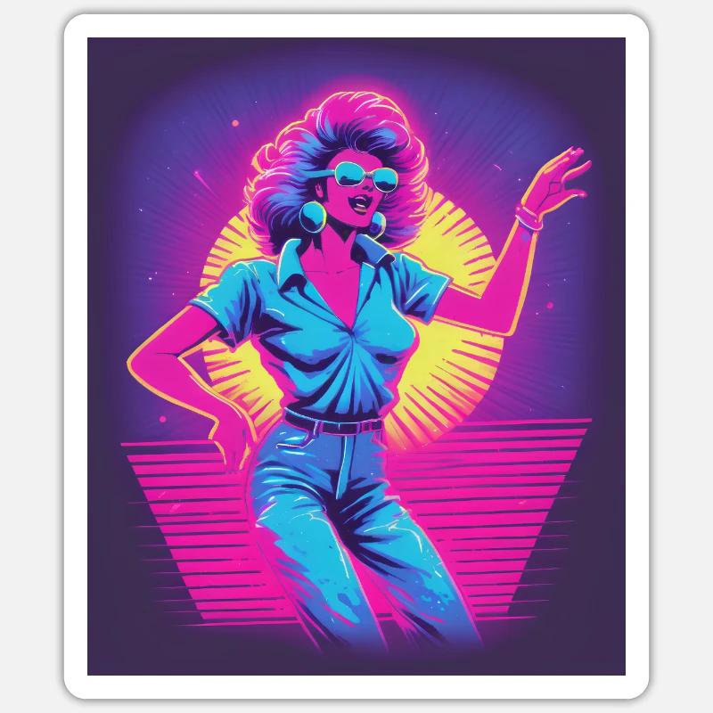 Pawpawing Mädchen - Sticker Größe S (10 x 10 cm) - Mattweiß