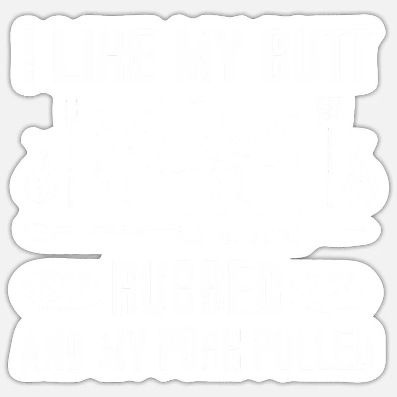 BBQ Pulled Pork Schwein Grill Sticker Größe S (10 x 10 cm)