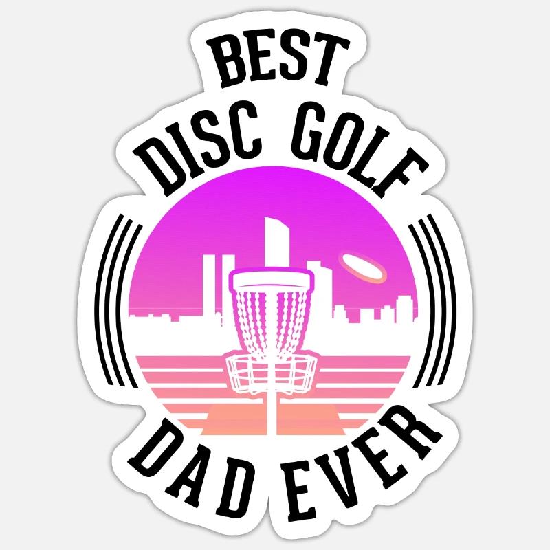 Discgolf Wurfscheibe Disc Golf - Sticker size S (10 x 10 cm) - white matte