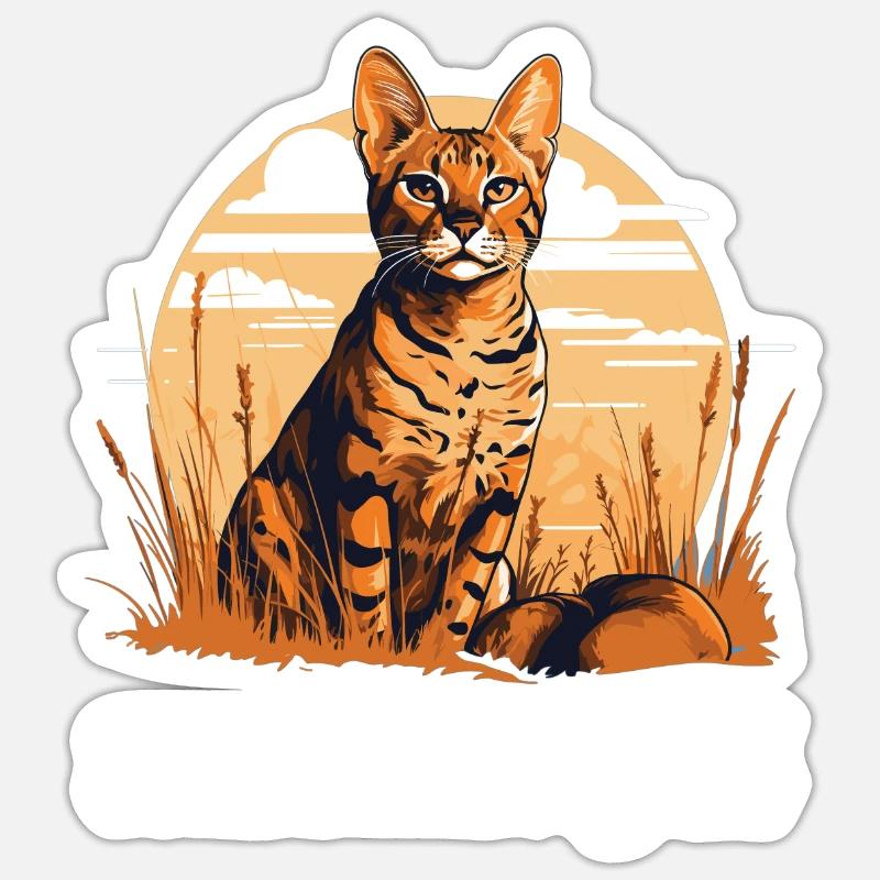 Savane - Sticker taille S (10 x 10 cm) - blanc mat