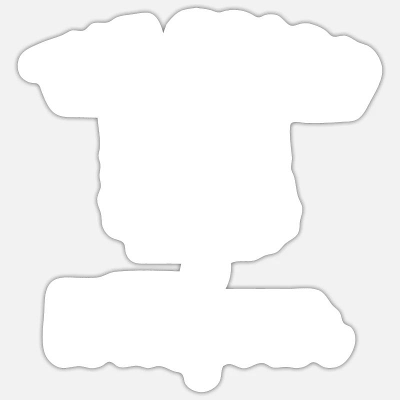 Gastroenterology Endoscopy Colonoscopy - Sticker size S (10 x 10 cm) - white matte